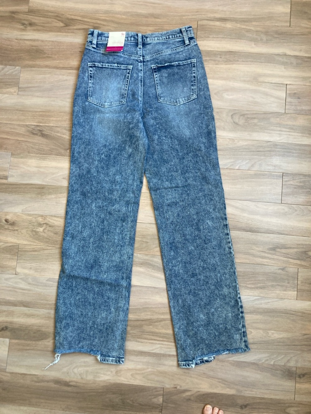 SO Dad jean super high rise jean distressed boho retro patches size 5 / 27 - Picture 14 of 17